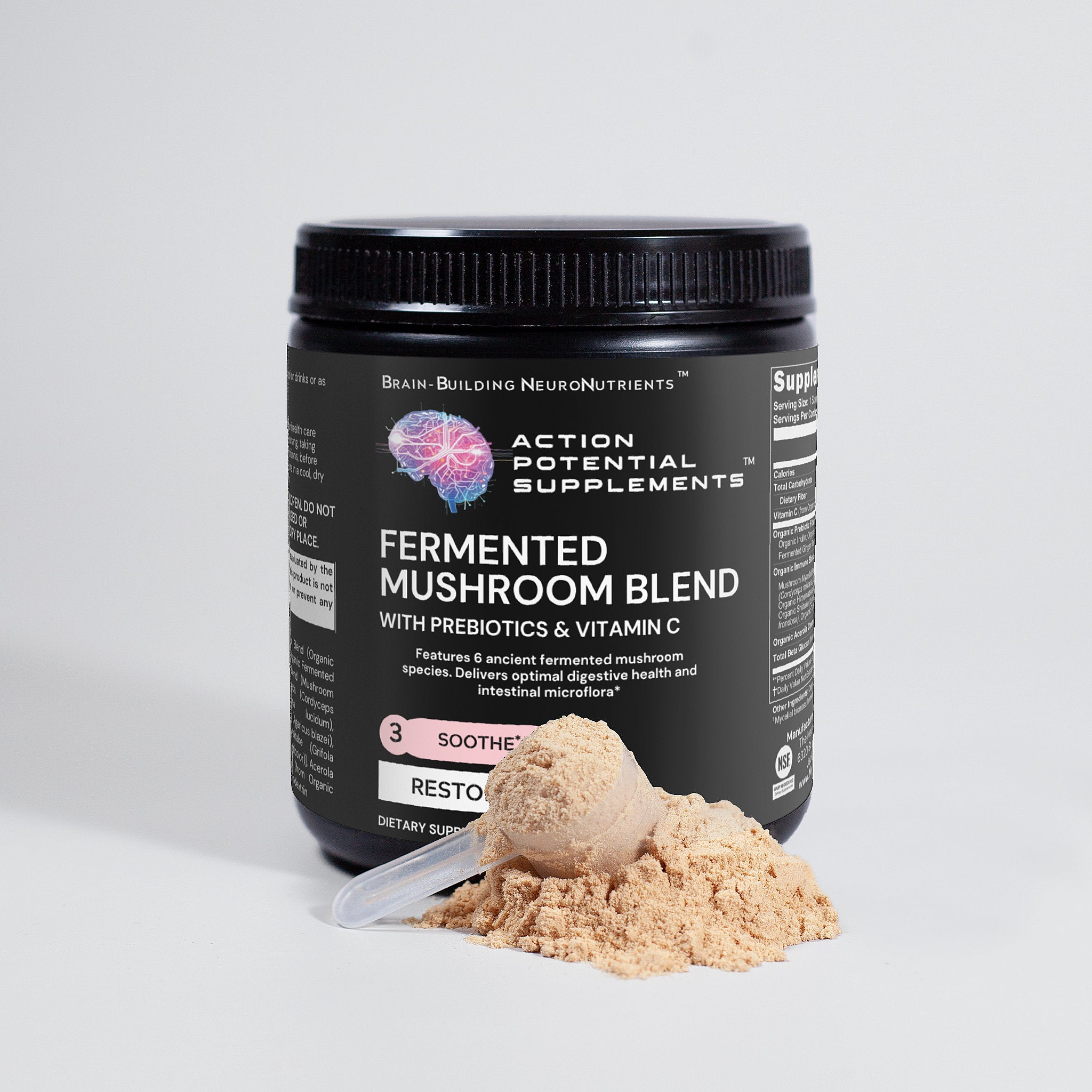Fermented Mushroom Blend - Supplement facts panel