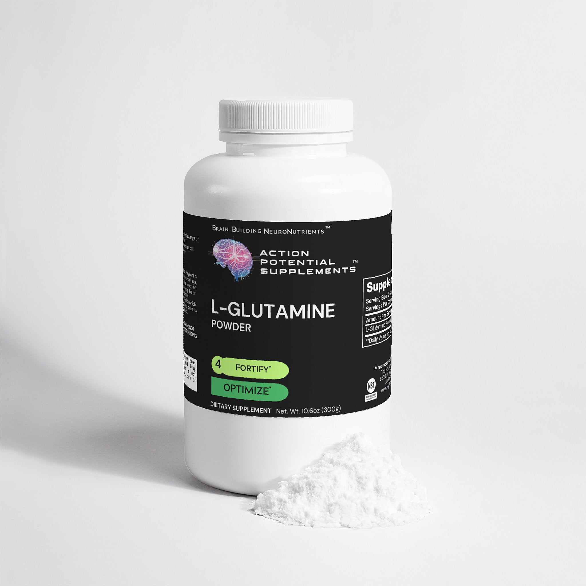 L-Glutamine Powder - Supplement facts panel