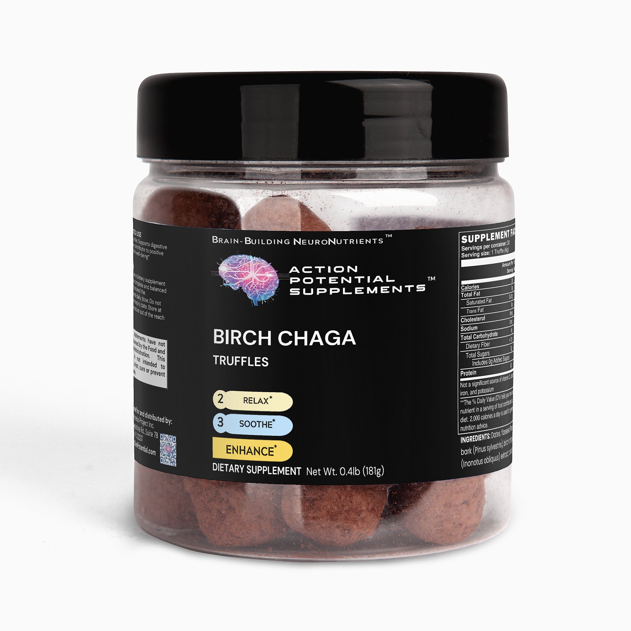 Birch Chaga Truffles - Product front label