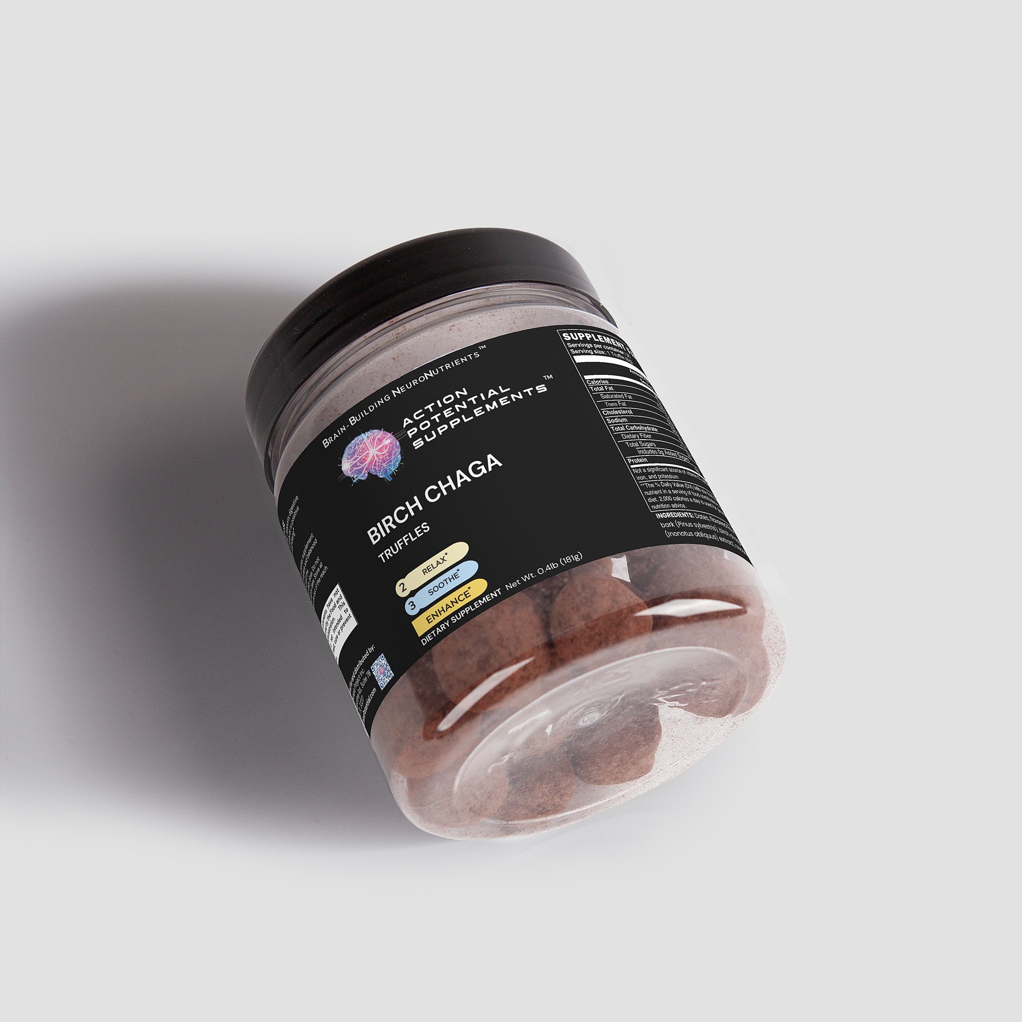 Birch Chaga Truffles - Product side view