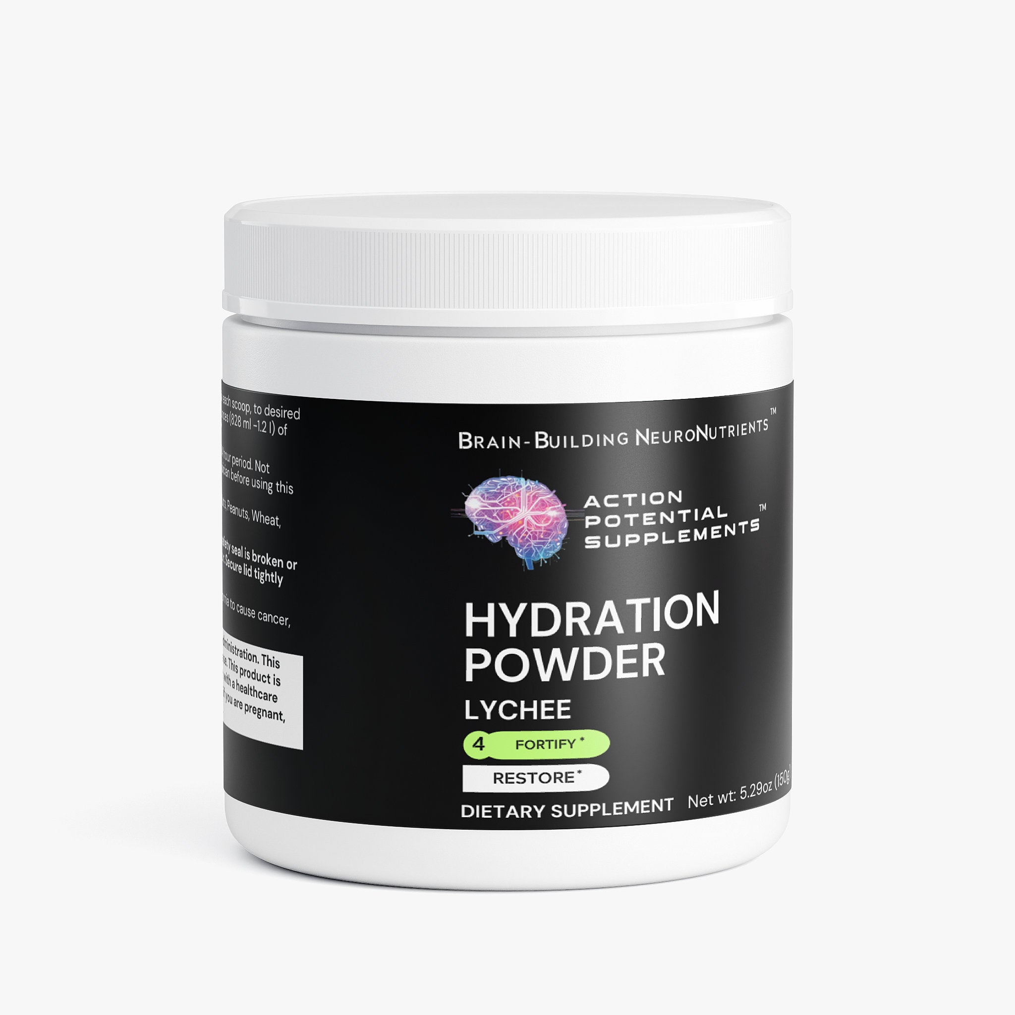 Hydration Powder (Lychee) - Product front label