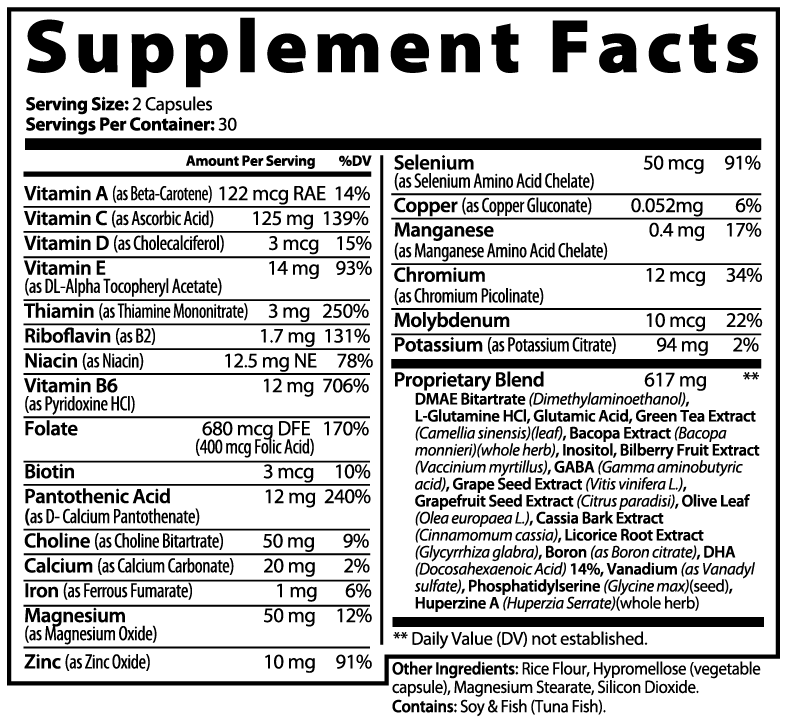 Brain Focus Nootropic Formula