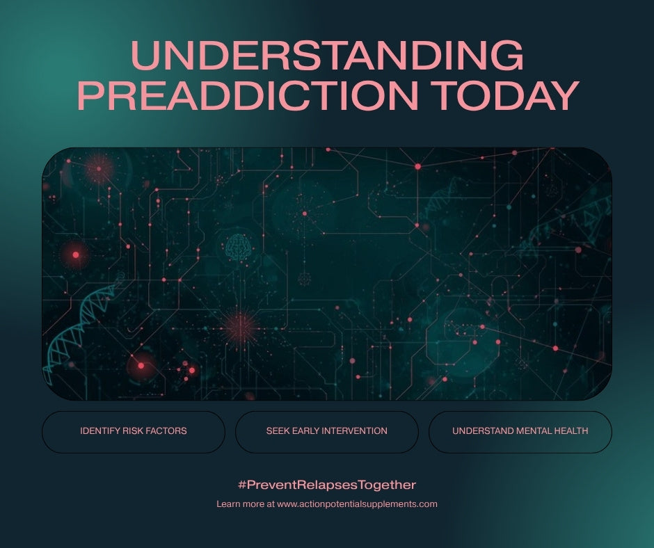 AI-assisted illustration: Abstract neural pathways and DNA helix representing genetic predisposition to addiction