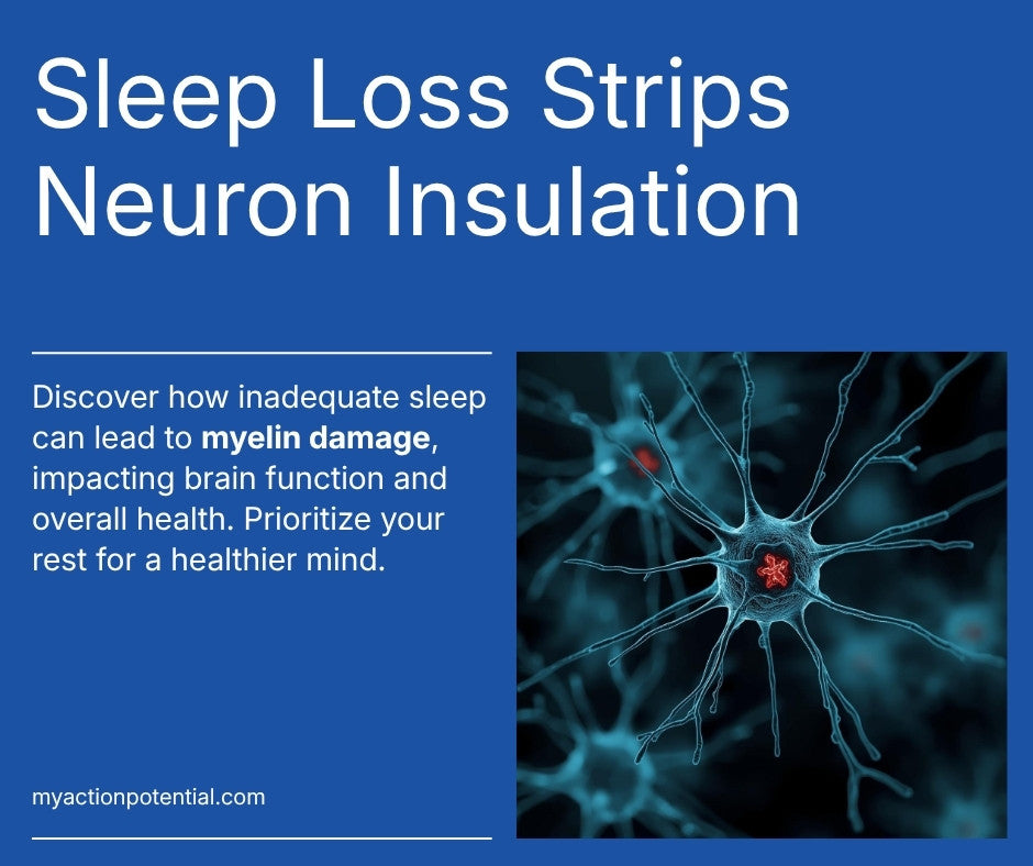 Sleep loss myelin damage illustration
