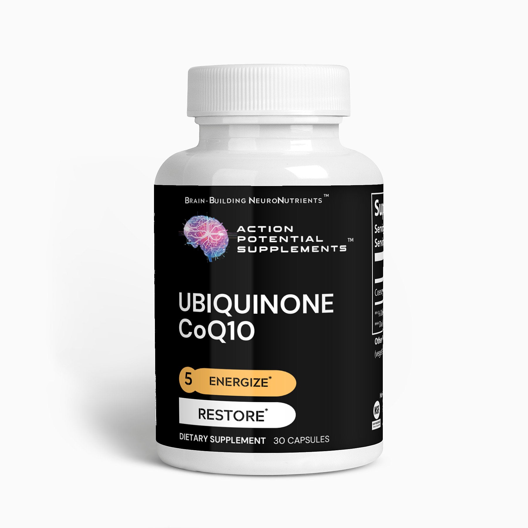 CoQ10 Ubiquinone - Product front label