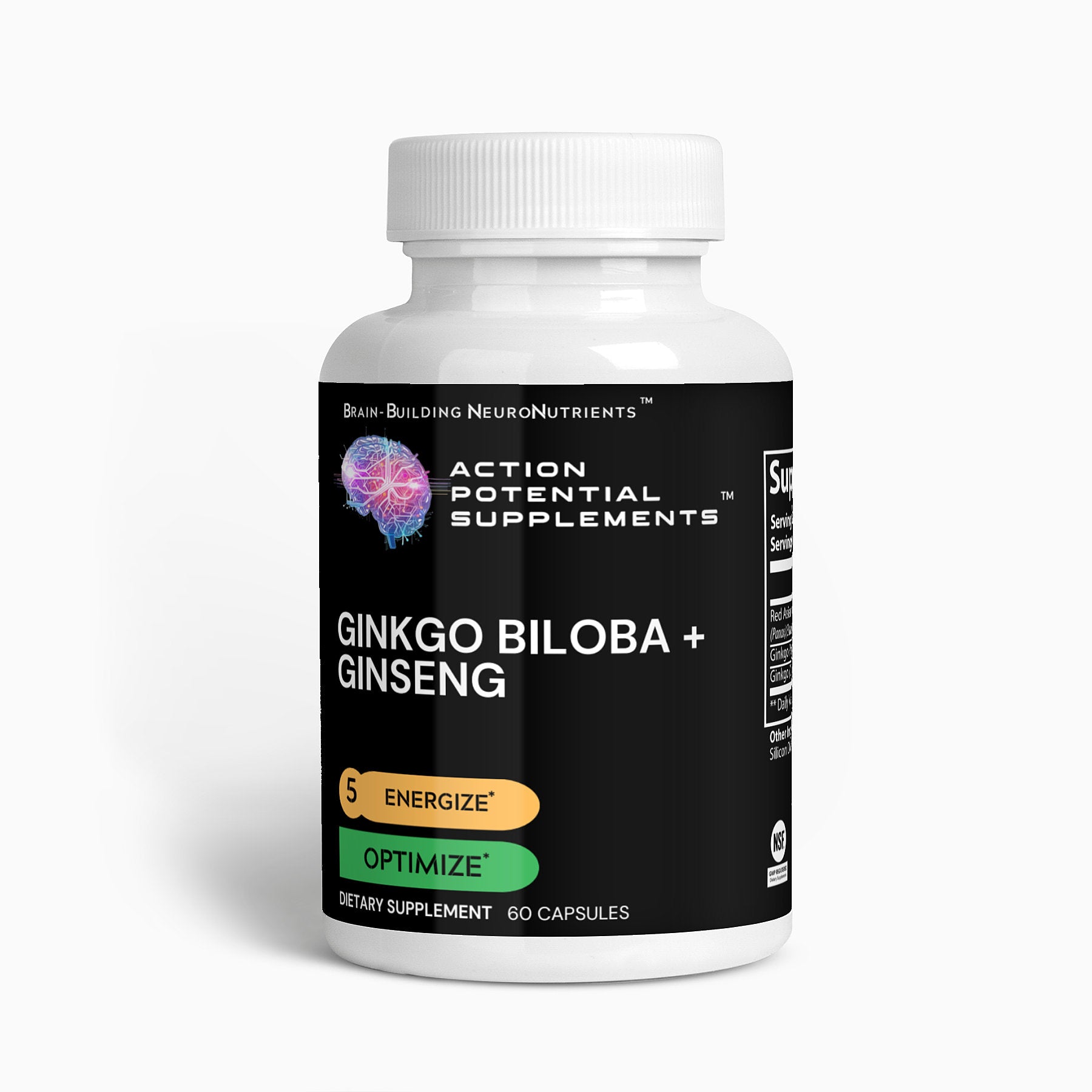 Ginkgo Biloba + Ginseng - Product front label