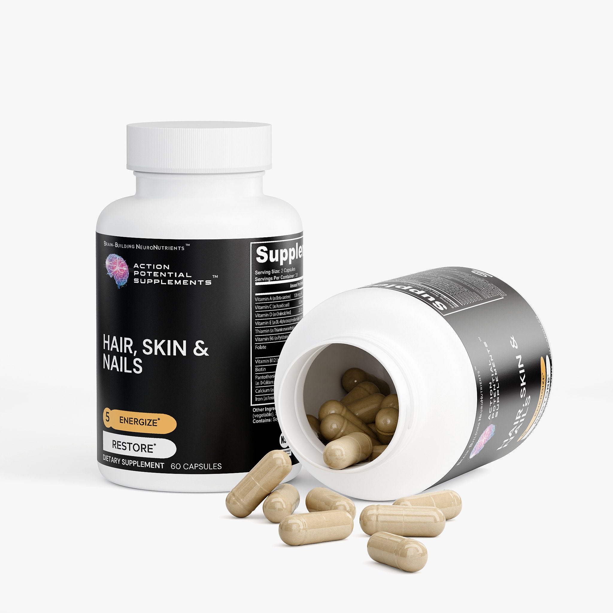 Hair, Skin and Nails Essentials - Supplement facts panel