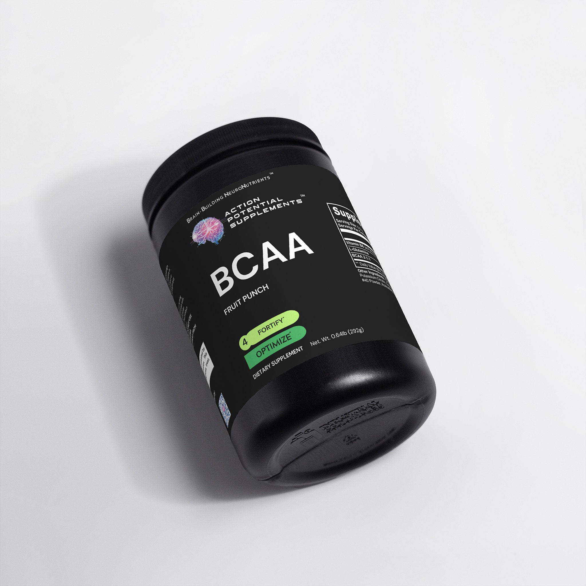 BCAA Powder (Fruit Punch) - Supplement facts panel