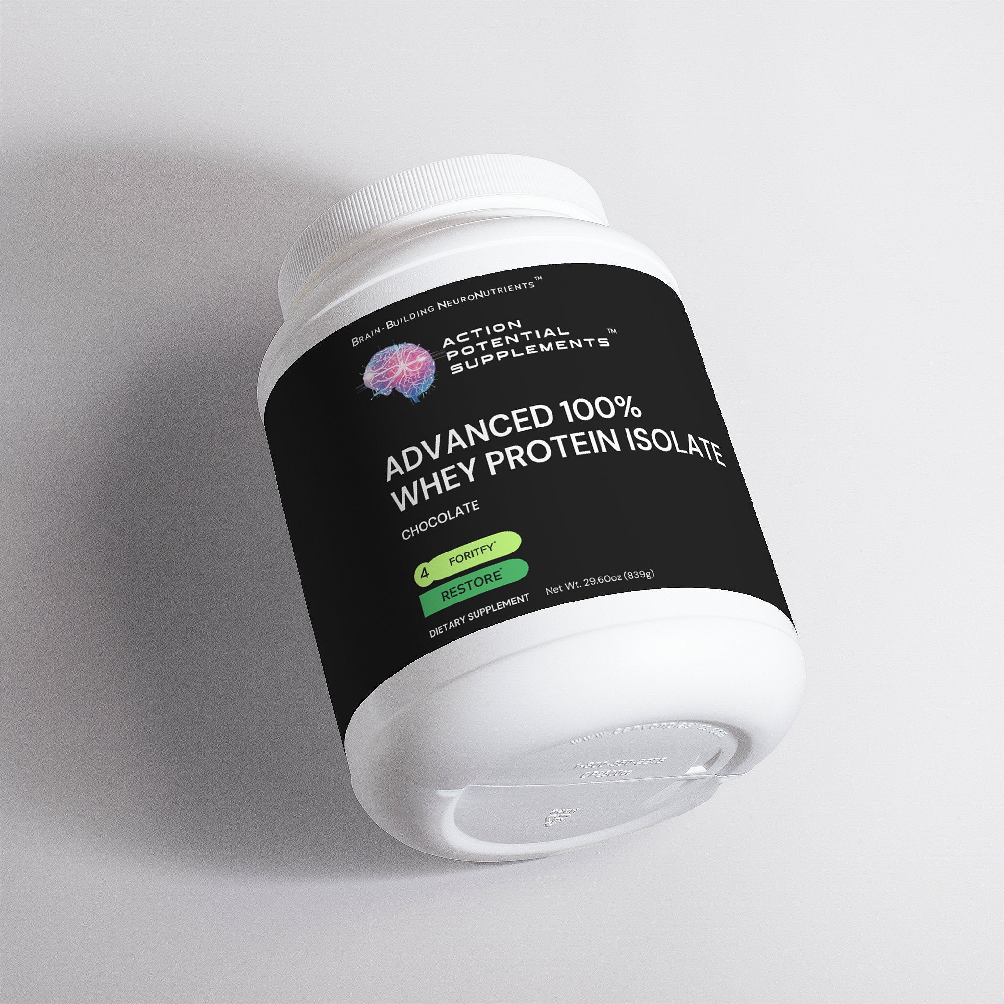 Advanced 100% Whey Protein Isolate (Chocolate) - Supplement facts panel