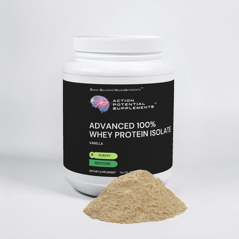 Advanced 100% Whey Protein Isolate (Vanilla) - Product front label