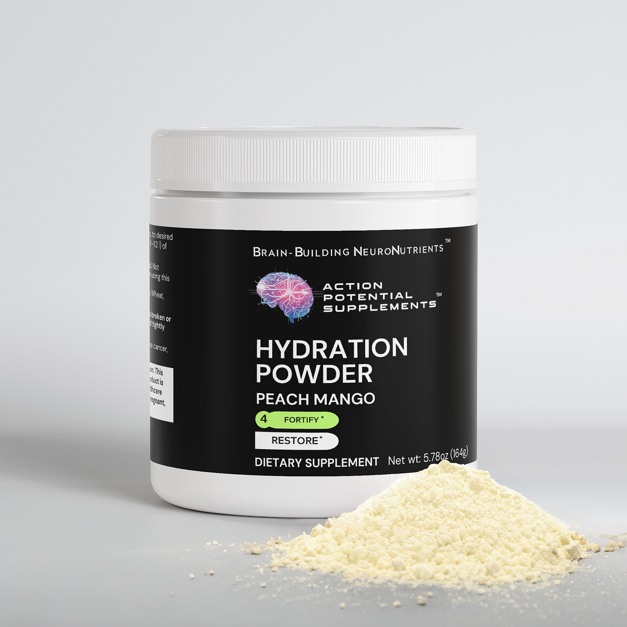 Hydration Powder (Peach Mango) - Product front label
